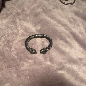 David Yurman Cable Cuff Bracelet in Black/Silver Tones